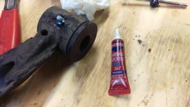 Zerk installed with some blue loctite