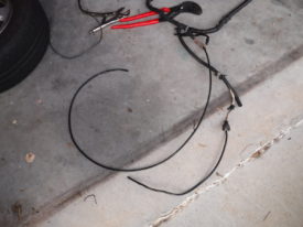 I pulled the wires out behind the back of the car to give maximum room