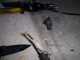 Finally cut off the connector