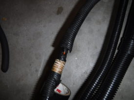 Wire tucked into the loom afterwards