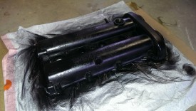 Barbecue paint from home depot can handle engine temperatures