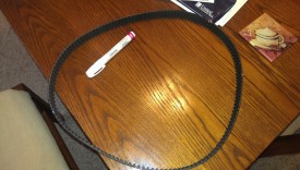 Marking the new timing belt