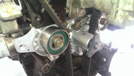 New pulleys tensioned