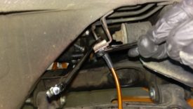 A 17mm Open Wrench helps with tightening it