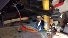 Snug down the banjo bolt to the caliper to finish the install