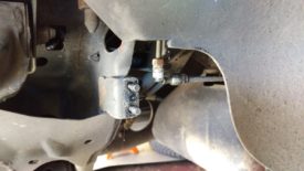 Both nuts removed, line should come out now