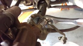 Undo the banjo bolt to the caliper as before