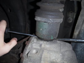 Use big flathead screwdrivers to pry these apart
