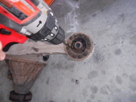 Drilled out the old bushings