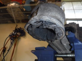 Bent in and ready for removal