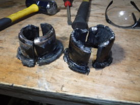 Old bushings are out