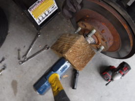 A good tap should seat the axles