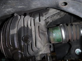 The axle will be much closer to the diff when seated