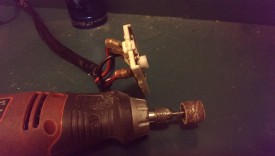 Dremel helps clean up the solder
