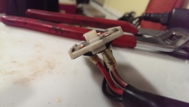 Solder cleaned up