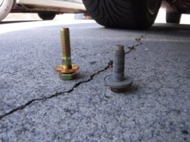 Left bolt is new, right bolt is old