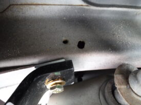 The bolt after it is installed, finger tight