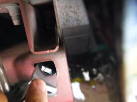 The washer needs to be turned to fit