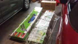 Three boxes, the two frames and the power unit