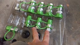 Use two of these quick disconnect fittings
