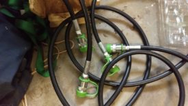 Long hoses ready for use
