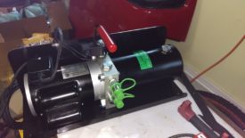 Put the power unit right side up before filling