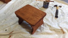The stool didn't take the stain as well