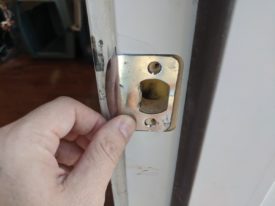 Relocating Holes for Door Strike Plate