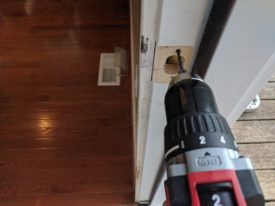 Drill out the old holes to the correct diameter