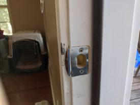 Strike plate fixed