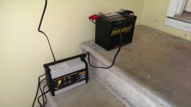 Battery on a trickle charger