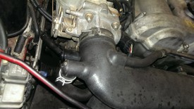 Two air lines on the passenger side, plus the hose clamp need to come off