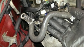 Vacuum line that blocks EGR removal