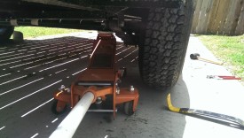 Jack under axle
