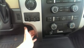 This trim panel pulls straight out