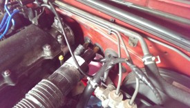 Using a shop vac to suck out coolant during removal