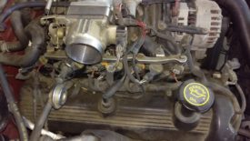 Removing the intake provides enough clearance