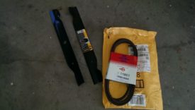 Parts required: one belt and two blades
