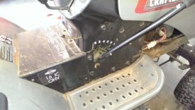 Completely lower the deck first