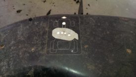 How to route the belt is printed on the mower deck