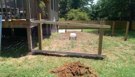 Half of 2x4 sandwich with mesh installed