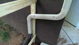 Downspout secured