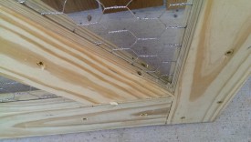 I sunk screws in vertically through the diagonal after drilling pilot holes