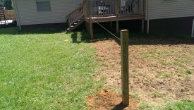 Stringing for the middle posts