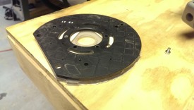 Taping the template to the subbase