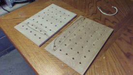 Holes are drilled