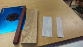 You need two different types of wood and a printout of the pattern