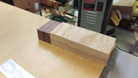 The raw stock after cutting into appropriately-sized blocks