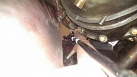 Removing the downpipe bolts requires extensions and u-joint sockets