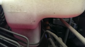 Coolant up to full line in overflow bottle